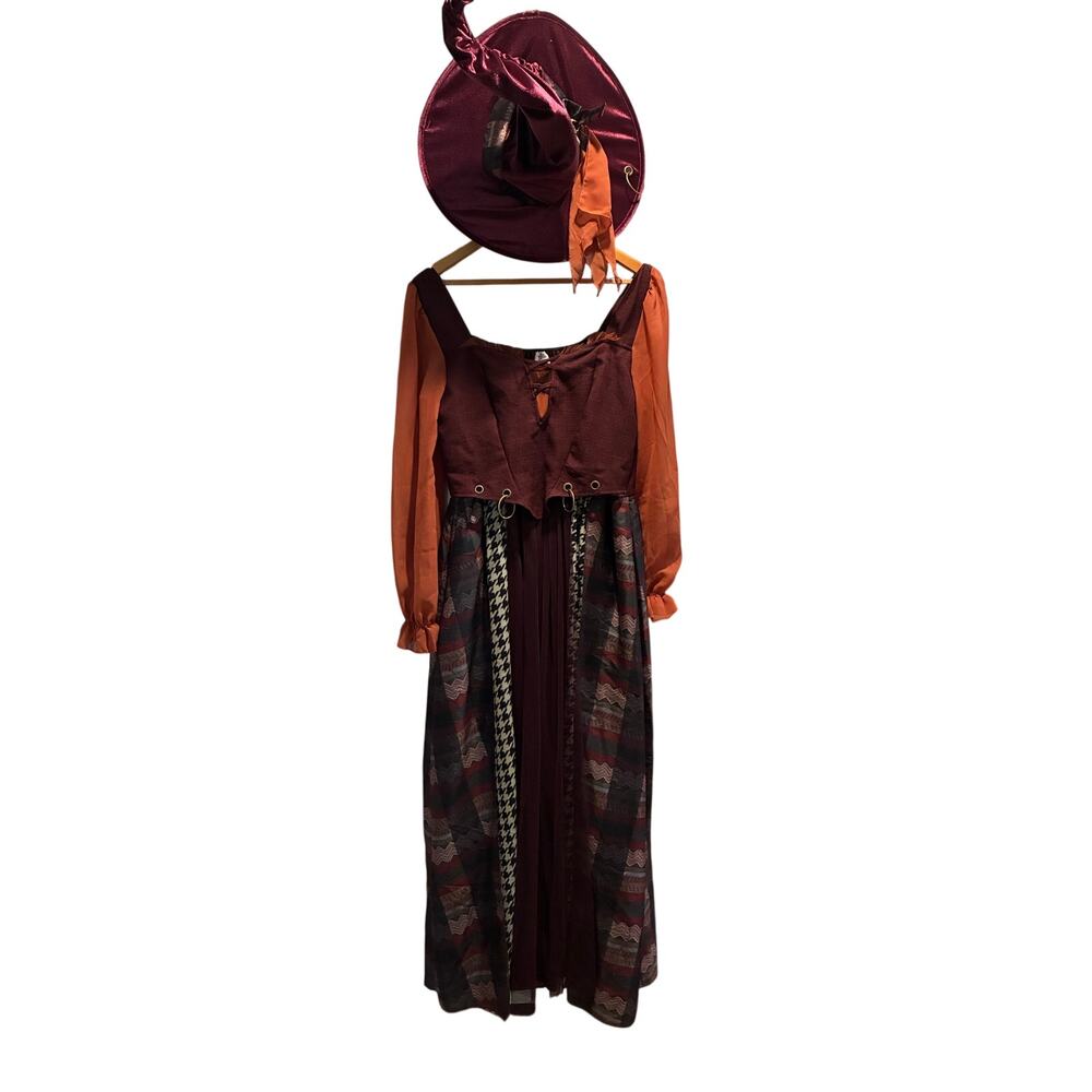Disney Spirit Halloween Hocus Pocus Mary Sanderson Witch Costume Dress Hat